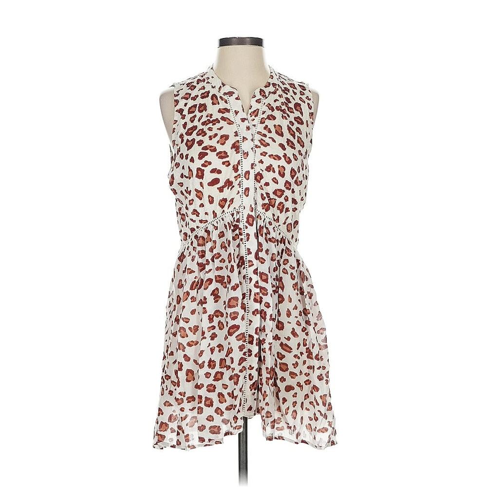 By Anthropologie Animal Print Shirt Dress - size Small